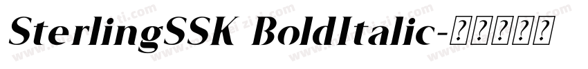 SterlingSSK BoldItalic字体转换